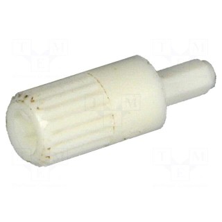 Knob | shaft knob | white | 10mm | for mounting potentiometers | CA9M
