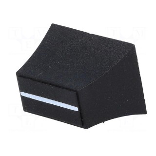 Knob: slider | black | 20x14x13mm | width shaft 6,3mm | plastic