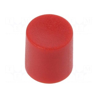 Knob: slider | red | Ø8.2x8.9mm | Width shaft 4mm,width shaft 6,3mm