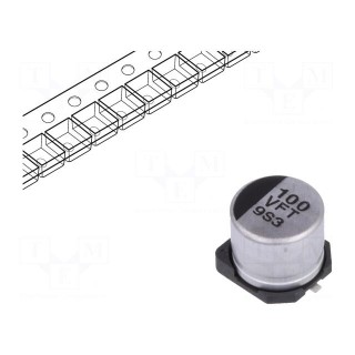 Capacitor: electrolytic | low impedance | 100uF | 35VDC | Case: D | FT