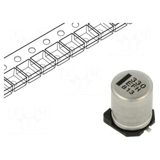 Capacitor: electrolytic | low ESR | SMD | 330uF | 25VDC | Ø8x10.2mm