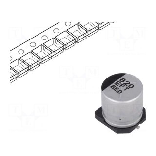 Capacitor: electrolytic | low ESR | SMD | 820uF | 25VDC | Ø10x10.2mm