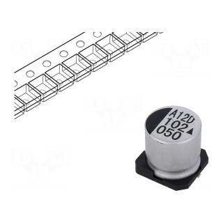 Capacitor: electrolytic | SMD | 1000uF | 50VDC | Ø16x16.5mm | 5000h