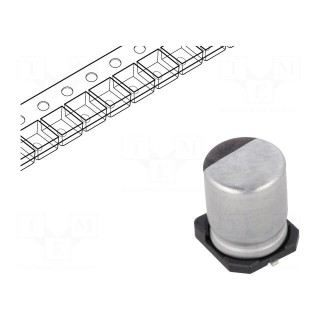 Capacitor: electrolytic | SMD | 100uF | 16VDC | Ø6.3x5.8mm | ±20% | 2000h