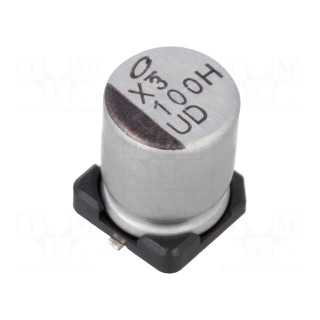 Capacitor: electrolytic | SMD | 100uF | 50VDC | Ø8x10mm | ±20% | 5000h