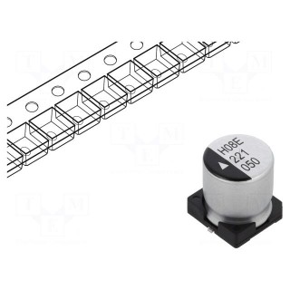 Capacitor: electrolytic | SMD | 220uF | 50VDC | Ø12.5x13.5mm | 5000h