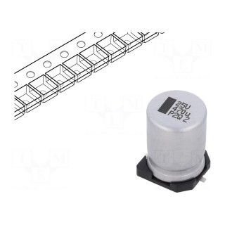 Capacitor: electrolytic | SMD | 470uF | 25VDC | 10x10x14mm | ±20% | 3000h