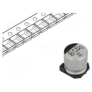 Capacitor: electrolytic | SMD | 470uF | 25VDC | Ø10x10mm | ±20% | 5000h