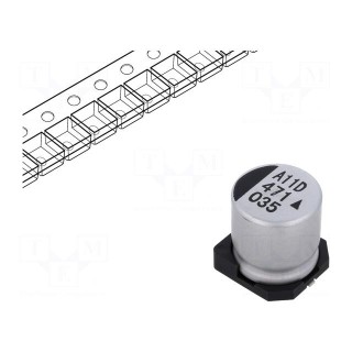 Capacitor: electrolytic | SMD | 470uF | 35VDC | Ø12.5x13.5mm | 5000h