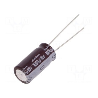 Capacitor: electrolytic | low ESR | THT | 1000uF | 10VDC | Ø10x20mm