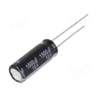 Capacitor: electrolytic | low impedance | THT | 1500uF | 10VDC | ±20%