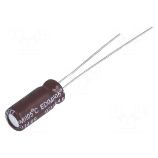 Capacitor: electrolytic | low impedance | THT | 150uF | 50VDC | Ø8x16mm