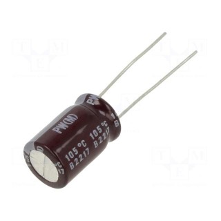 Capacitor: electrolytic | low ESR | THT | 220uF | 50VDC | Ø10x16mm | ±20%