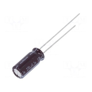 Capacitor: electrolytic | low impedance | THT | 270uF | 6.3VDC | ±20%