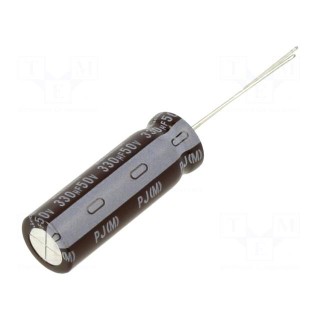 Capacitor: electrolytic | low ESR | THT | 330uF | 50VDC | Ø10x31.5mm