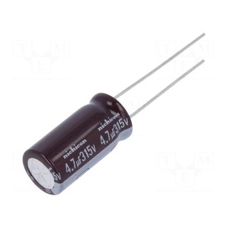 Capacitor: electrolytic | low impedance | THT | 4.7uF | 315VDC | ±20%