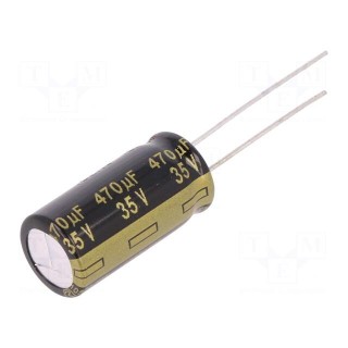 Capacitor: electrolytic | low ESR | THT | 470uF | 35VDC | Ø10x20mm | ±20%