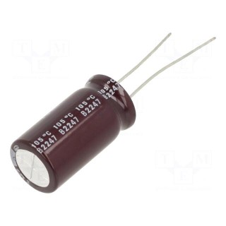Capacitor: electrolytic | low ESR | THT | 470uF | 50VDC | Ø12.5x20mm