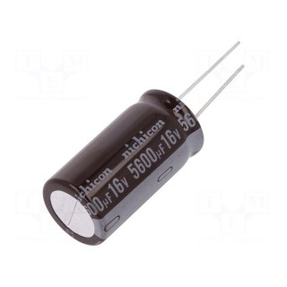 Capacitor: electrolytic | low ESR | THT | 5600uF | 16VDC | Ø18x35.5mm
