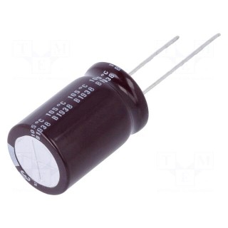 Capacitor: electrolytic | low ESR | THT | 6800uF | 6.3VDC | Ø16x25mm