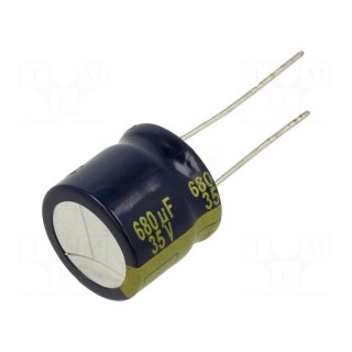 Capacitor: electrolytic | low ESR | THT | 680uF | 35VDC | Ø16x15mm | ±20%