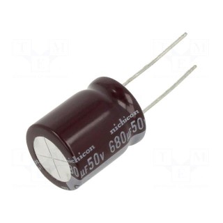 Capacitor: electrolytic | low ESR | THT | 680uF | 50VDC | Ø16x20mm | ±20%