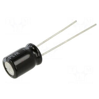 Capacitor: electrolytic | low ESR | THT | 82uF | 63VDC | Ø8x11.5mm | ±20%