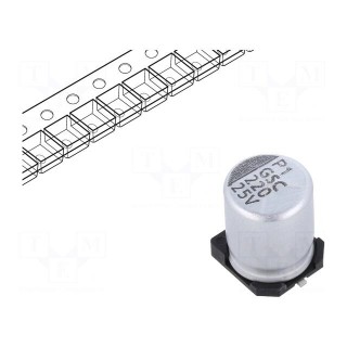 Capacitor: electrolytic | SMD | 220uF | 25VDC | ±20% | -55÷105°C | 2000h