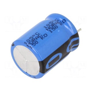 Capacitor: electrolytic | THT | 1000uF | 35VDC | Ø16x20mm | Pitch: 7.5mm