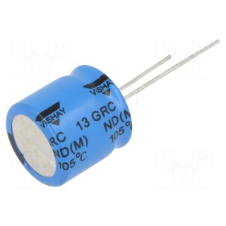 Capacitor: electrolytic | THT | 1000uF | 35VDC | Pitch: 7.5mm | ±20%