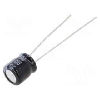 Capacitor: electrolytic | THT | 100uF | 16VDC | Ø6.3x7mm | Pitch: 2.5mm