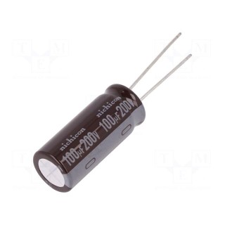 Capacitor: electrolytic | THT | 100uF | 200VDC | Ø12.5x31.5mm | ±20%