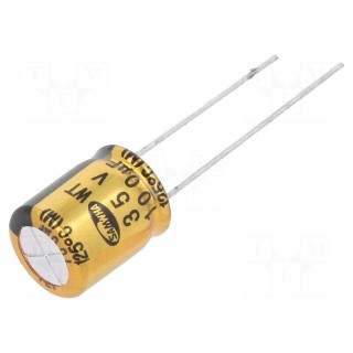 Capacitor: electrolytic | THT | 100uF | 35VDC | Ø10x12.5mm | ±20% | 5000h