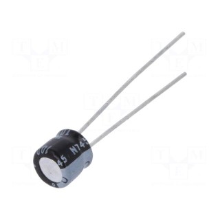 Capacitor: electrolytic | THT | 100uF | 4VDC | Ø5x5mm | Pitch: 2mm | ±20%