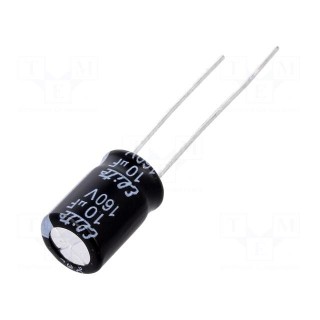 Capacitor: electrolytic | THT | 10uF | 160VDC | Ø8x11.5mm | Pitch: 3.5mm