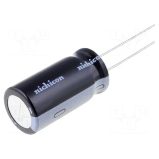 Capacitor: electrolytic | THT | 2200uF | 16VDC | Ø12.5x20mm | Pitch: 5mm