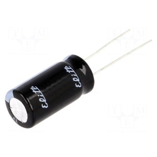 Capacitor: electrolytic | THT | 10uF | 250VDC | Ø10x20mm | Pitch: 5mm