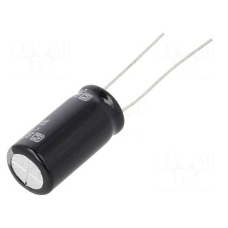 Capacitor: electrolytic | THT | 10uF | 450VDC | Ø10x20mm | ±20% | 8000h