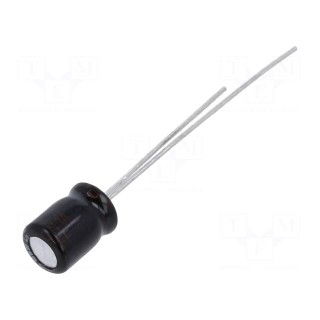 Capacitor: electrolytic | THT | 10uF | 50VDC | Ø5x7mm | Pitch: 2mm | ±20%