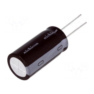 Capacitor: electrolytic | THT | 120uF | 450VDC | Ø16x40mm | Pitch: 7.5mm
