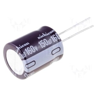 Capacitor: electrolytic | THT | 15uF | 450VDC | Ø12.5x25mm | Pitch: 5mm