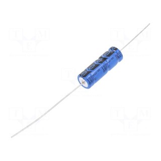 Capacitor: electrolytic | THT | 1mF | 16VDC | Ø10x30mm | ±20% | 8000h