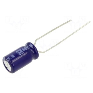 Capacitor: electrolytic | THT | 220uF | 16VDC | Ø6.3x11.2mm | Pitch: 5mm