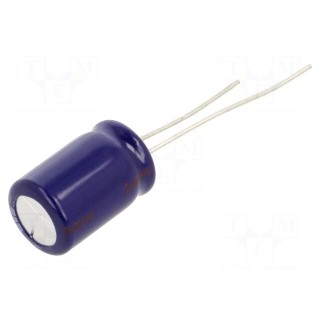 Capacitor: electrolytic | THT | 220uF | 63VDC | Ø10x16mm | Pitch: 5mm