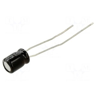 Capacitor: electrolytic | THT | 22uF | 25VDC | Ø5x7mm | Pitch: 2.5mm