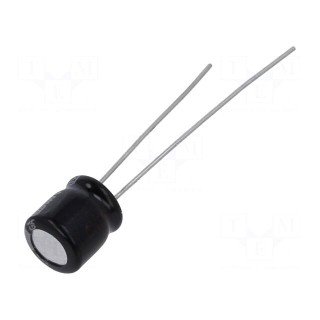 Capacitor: electrolytic | THT | 22uF | 35VDC | Ø6.3x7mm | Pitch: 2.5mm