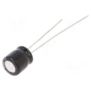 Capacitor: electrolytic | THT | 22uF | 50VDC | Ø6.3x7mm | Pitch: 2.5mm