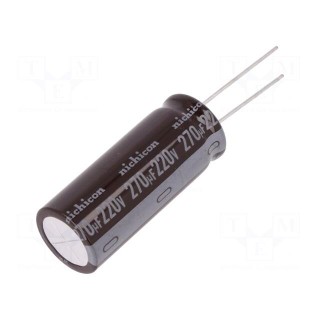 Capacitor: electrolytic | THT | 270uF | 220VDC | Ø16x40mm | Pitch: 7.5mm