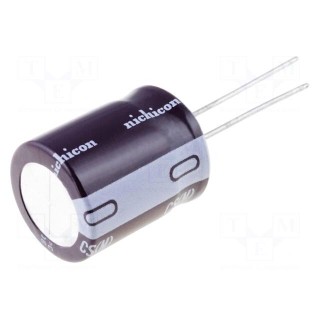 Capacitor: electrolytic | THT | 22uF | 400VDC | Ø12.5x20mm | Pitch: 5mm
