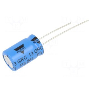 Capacitor: electrolytic | THT | 330uF | 50VDC | Pitch: 5mm | ±20% | 2000h